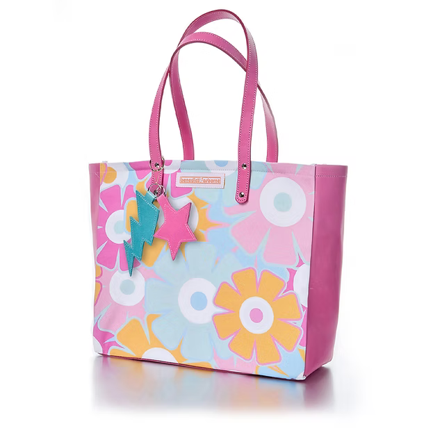 DaisyChain Floral Tote Bag — Bold Pink Statement Bag