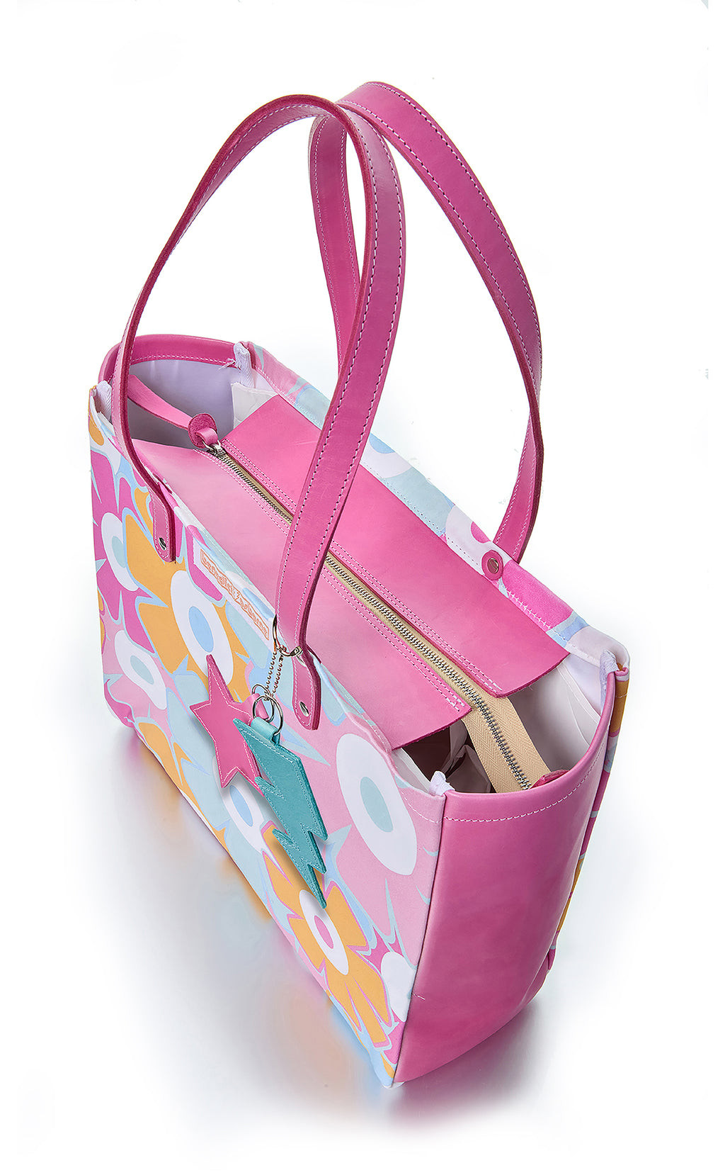 DaisyChain Floral Tote Bag — Bold Pink Statement Bag